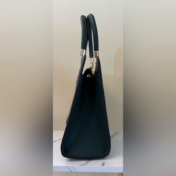 Badgley Mischka Dark Green PVC Satchel, NWT - Picture 4 of 4